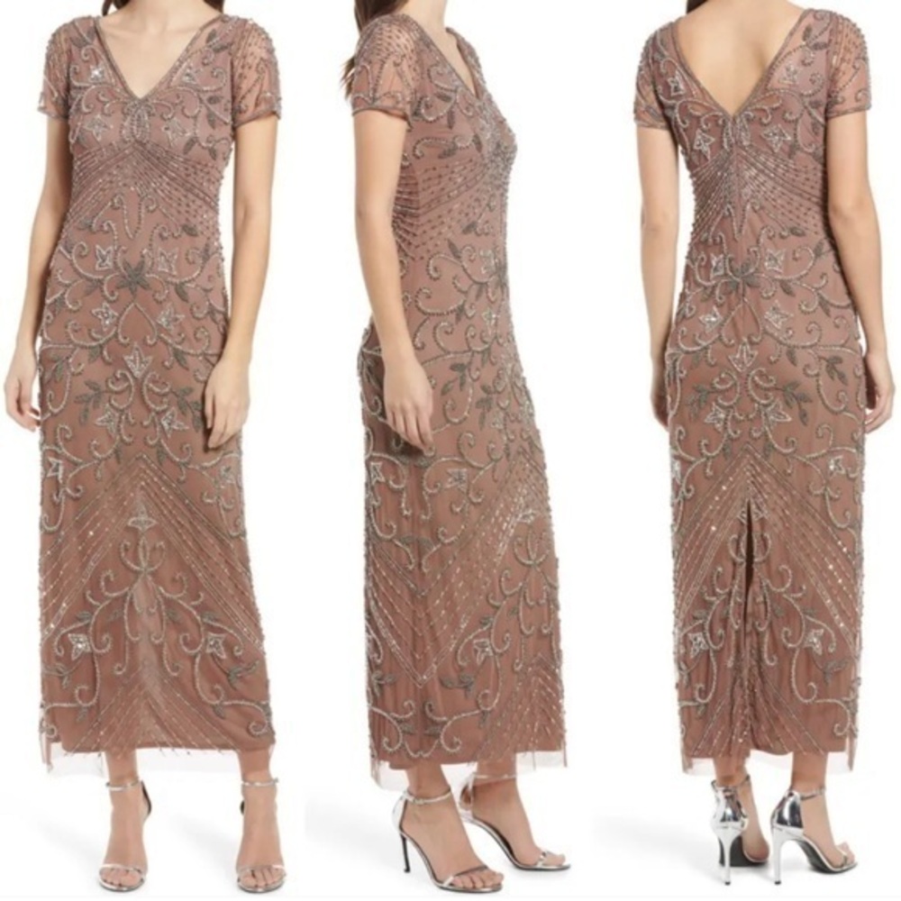 NWT Pisarro Nights Beaded Evening Gown Size 16P